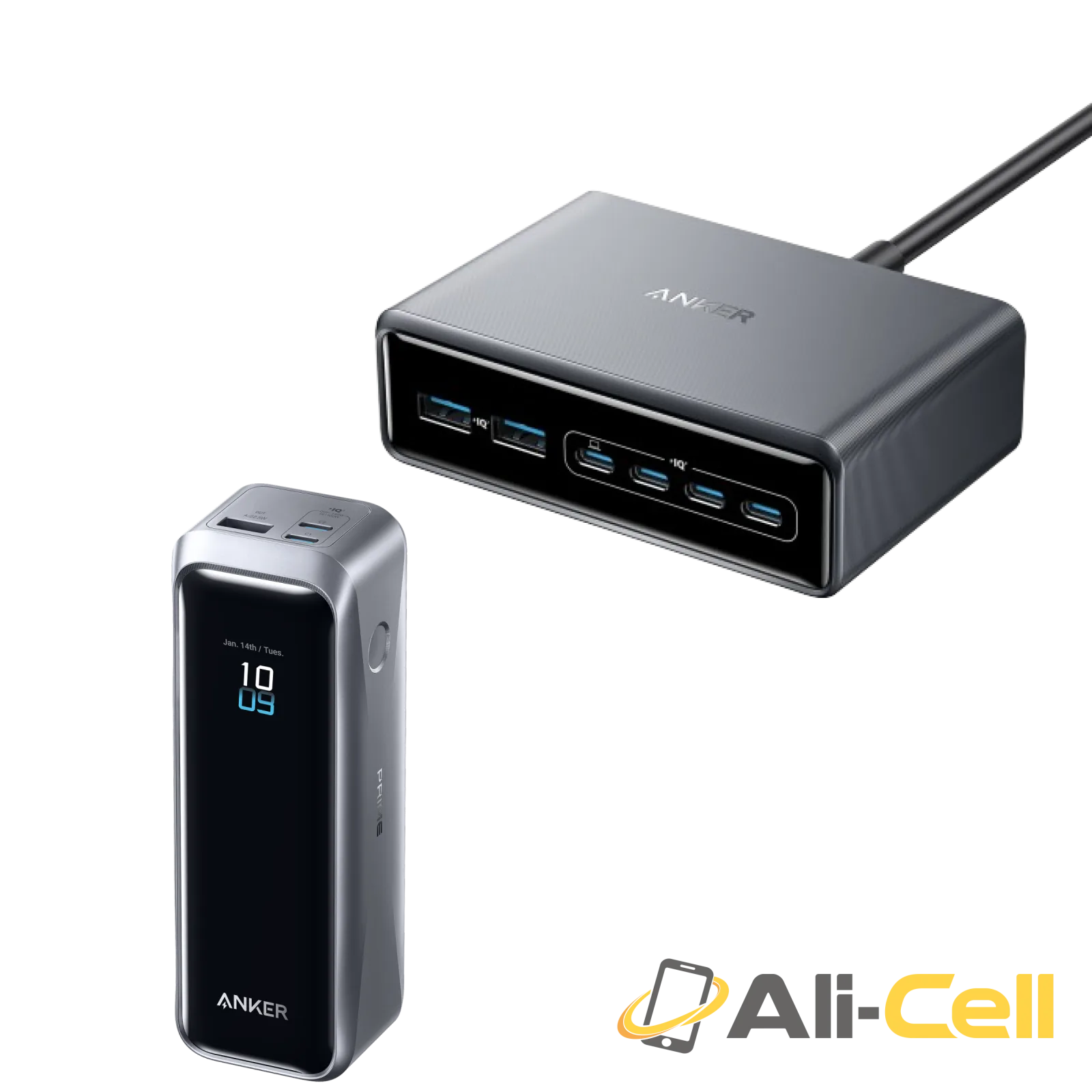 Anker Prime Power Bank (20K, 220W) and Anker Prime Charger (200W, 6 Ports, GaN)