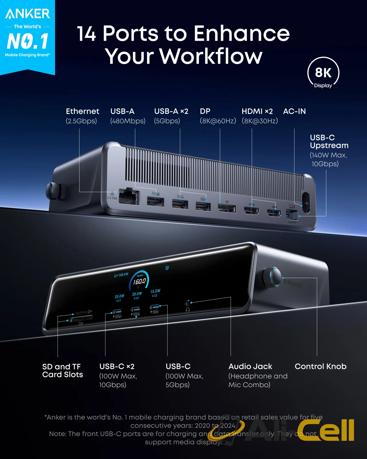 Anker Prime Docking Station and Anker Nano Charger (70W, 3 Ports) — 3