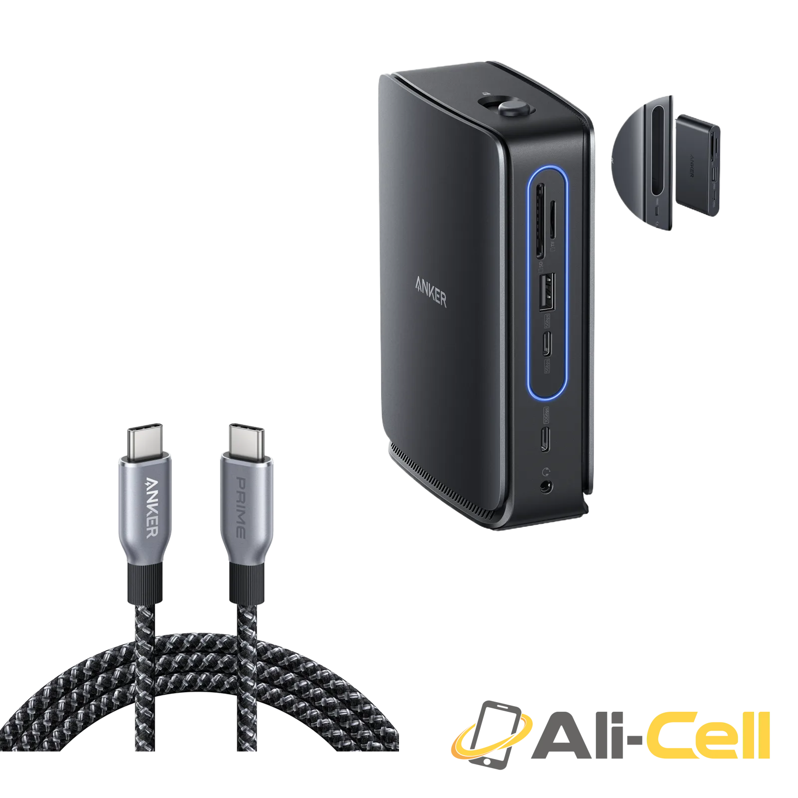 Anker Nano Docking Station with Anker Prime USB-C to USB-C Cable