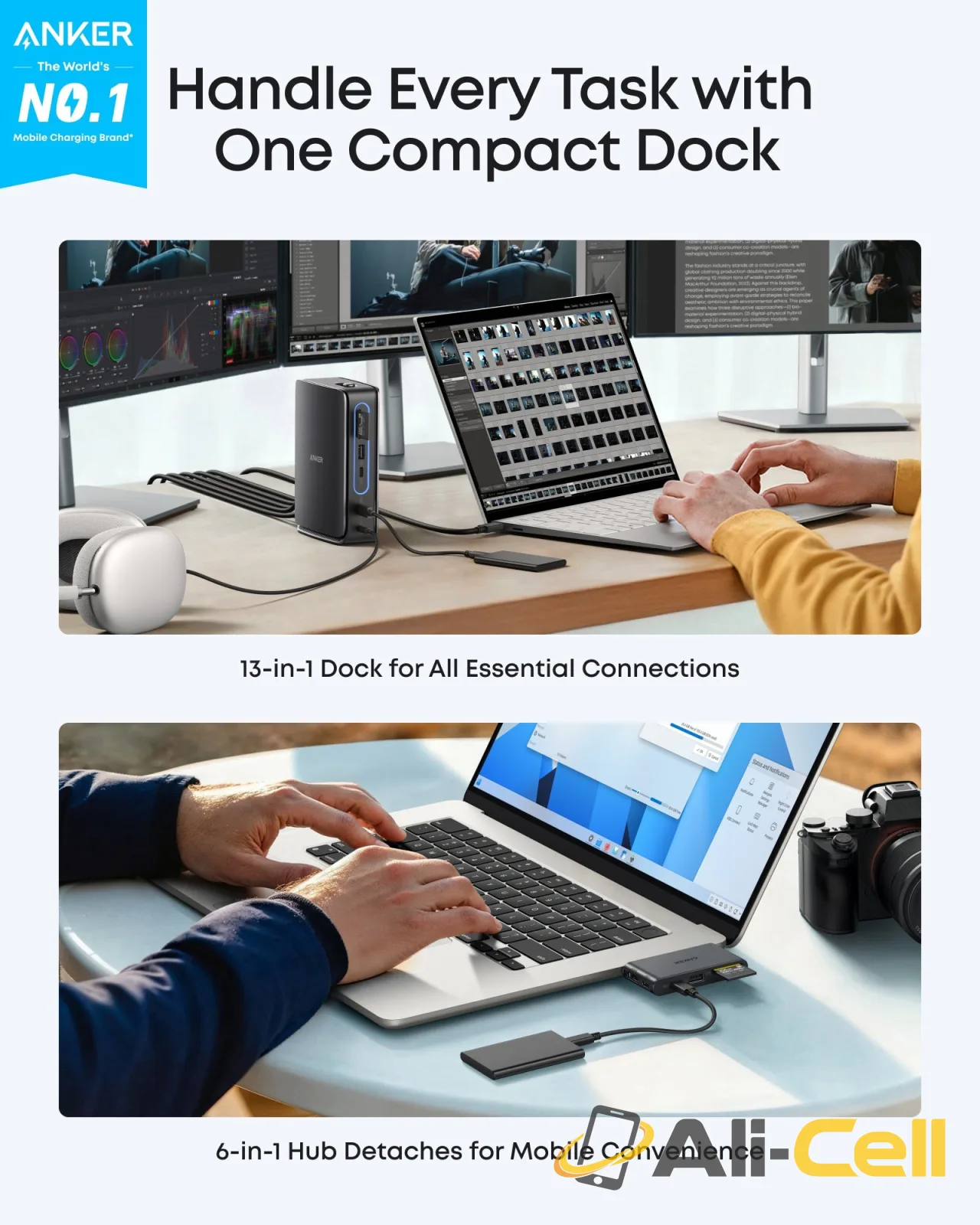 Anker Nano Docking Station with Anker Prime USB-C to USB-C Cable — 2