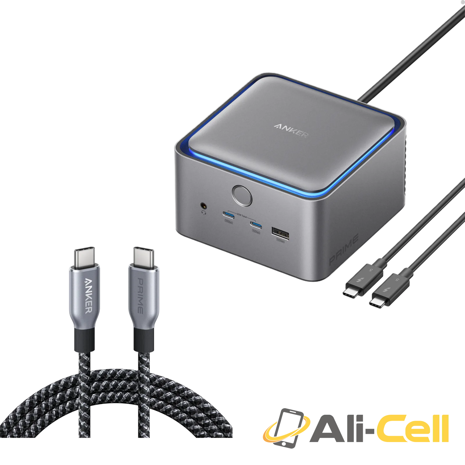 Anker Prime TB5 Docking Station with Anker Prime USB-C to USB-C Cable