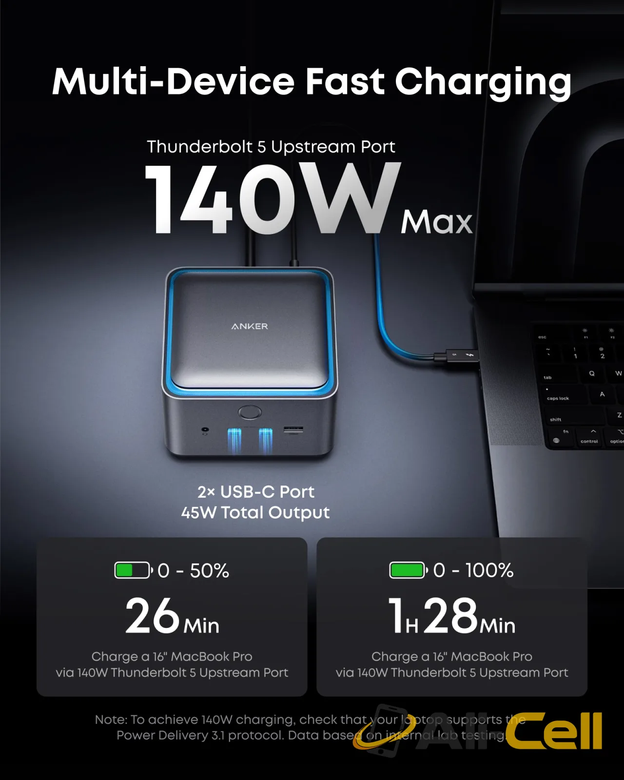 Anker Prime TB5 Docking Station with Anker Prime USB-C to USB-C Cable — 7