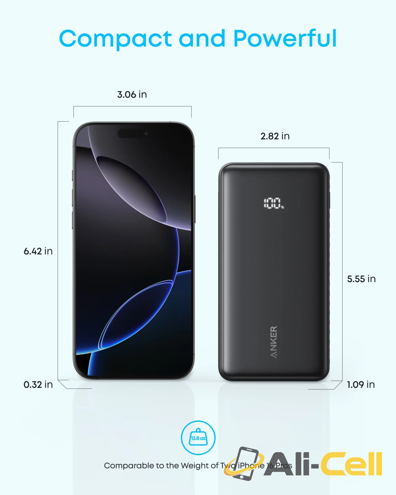 Anker Zolo Power Bank (20K, 22.5W, Built-In USB-C Cable) (Black) — 3