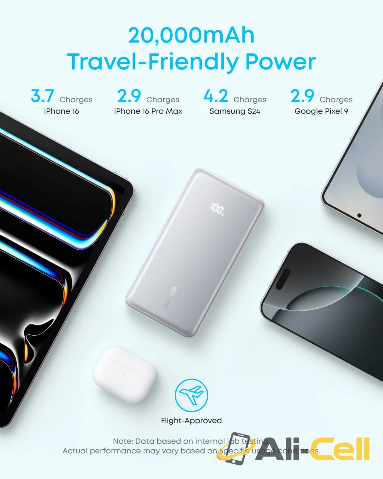 Anker Zolo Power Bank (20K, 22.5W, Built-In USB-C Cable) (White) — 7