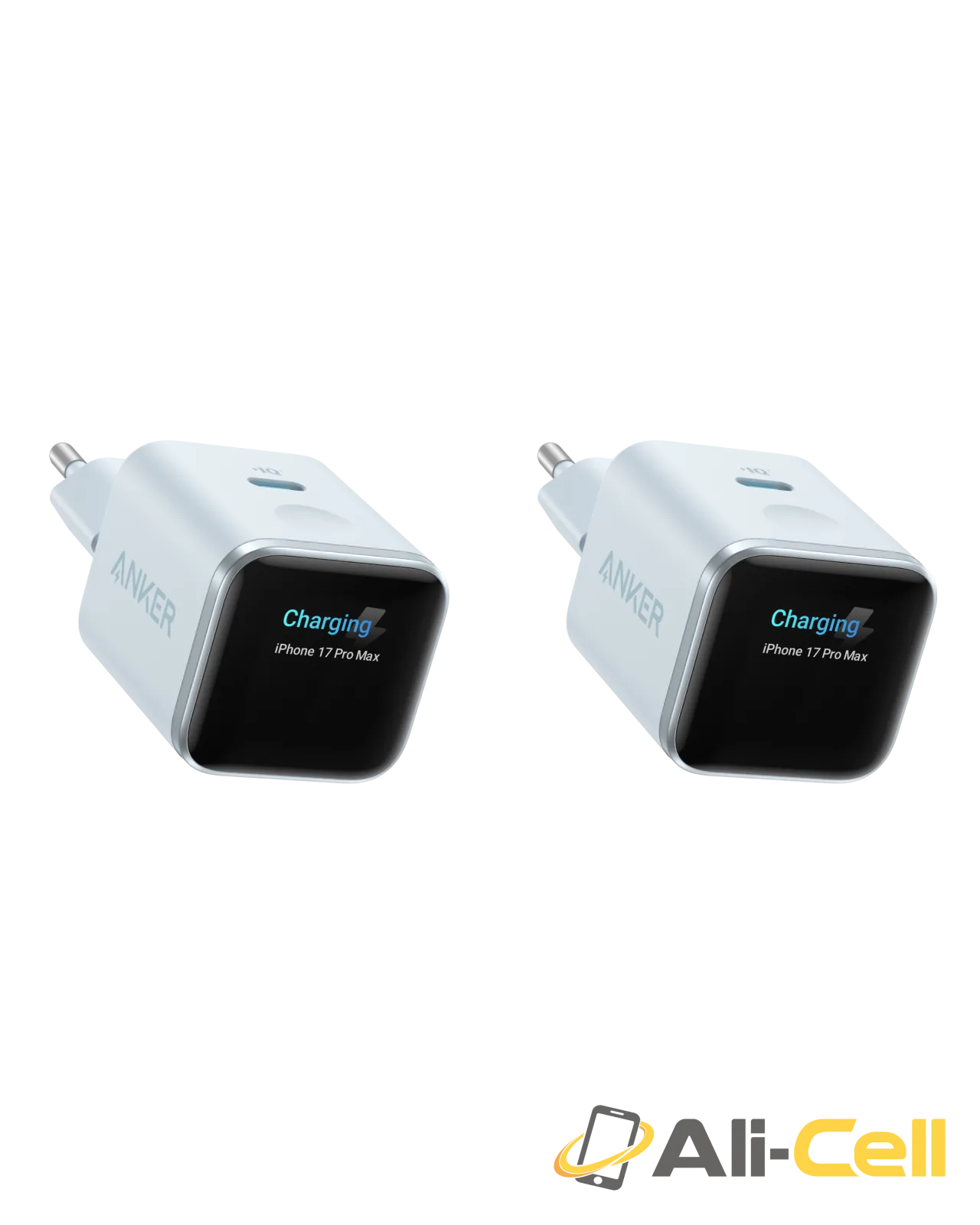 Anker Nano 45W Smart Display Charger (Misty Blue | 2-Pack)