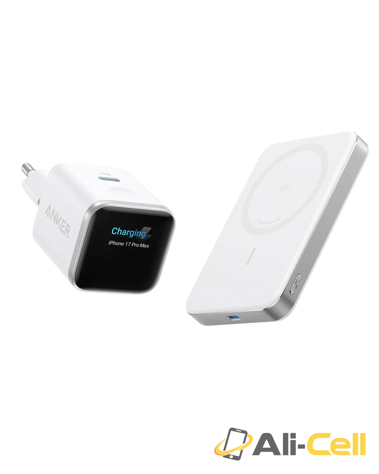 Anker MagGo Power Bank (10K, Slim) with Anker Nano 45W Smart Display Charger