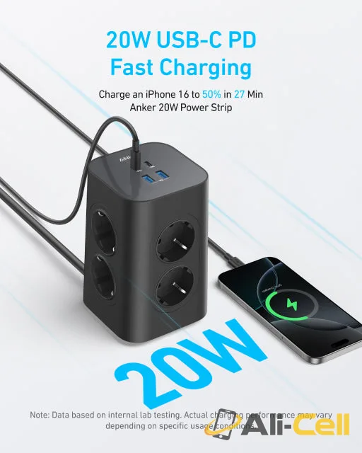 Anker USB Power Strip (12-in-1, 20W) Black — 6