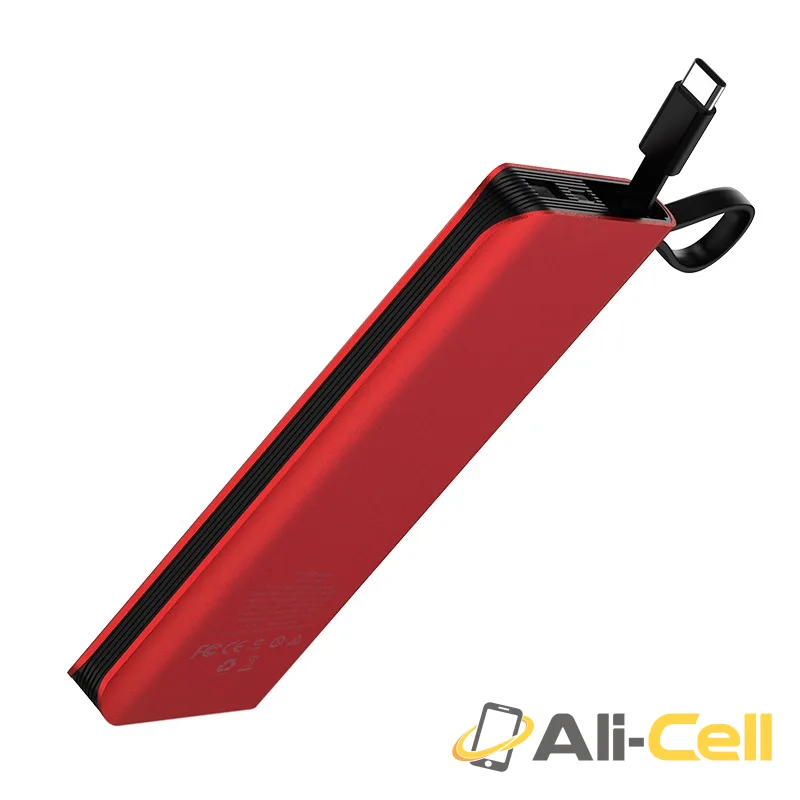 Power bank “J25B New power” 10000mAh single USB built-in Type-C cable — 2