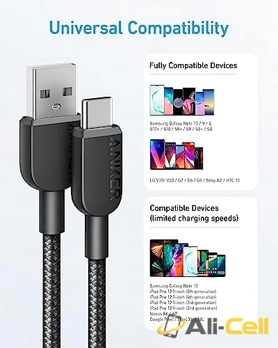Anker 310 USB-A to USB-C Cable (6 ft Braided) — 4