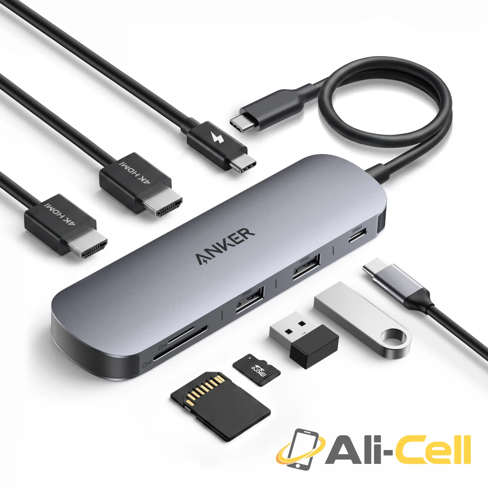 Anker Nano USB-C Hub (8-in-1, Dual Display)