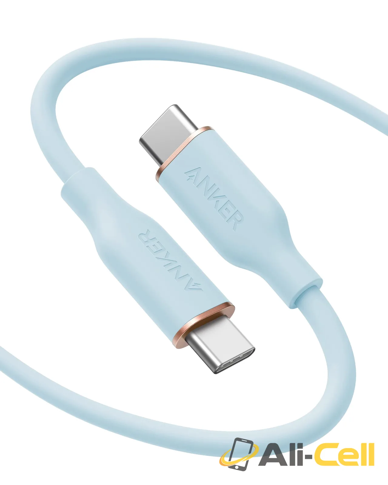 Anker 643 USB-C to USB-C Cable (Flow, Silicone) (182 cm / Misty Blue)
