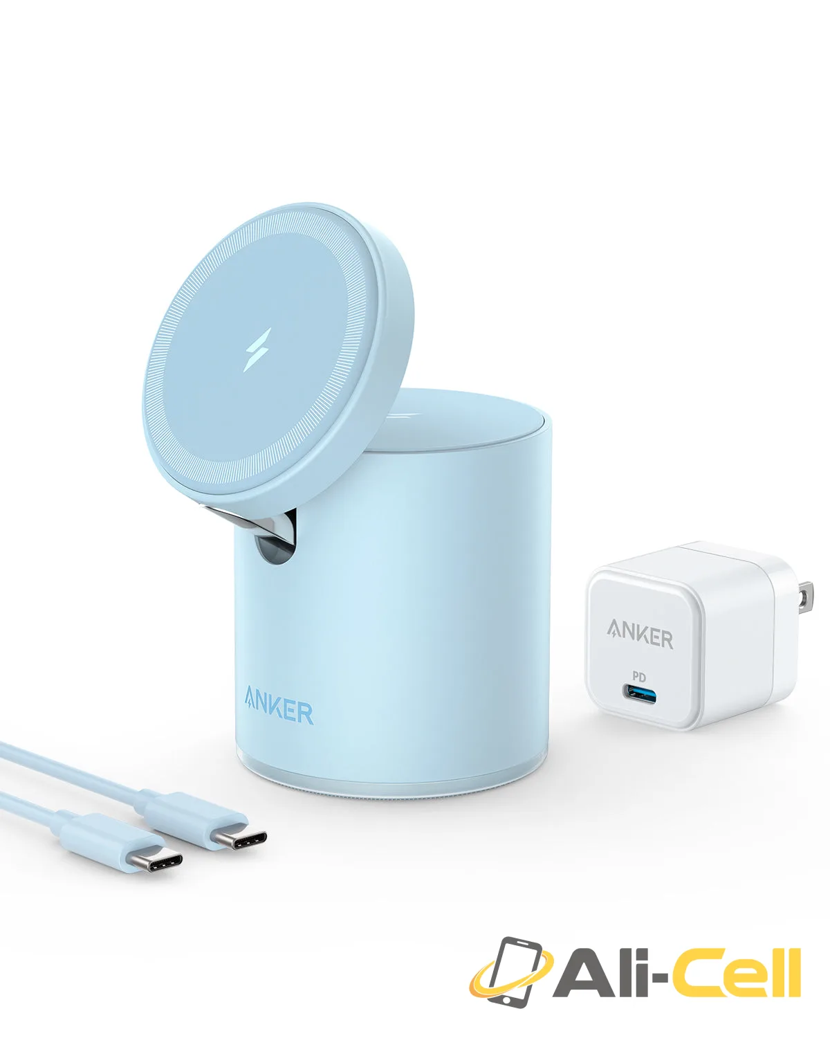 Anker 623 Magnetic Wireless Charger (MagGo) (Misty Blue)