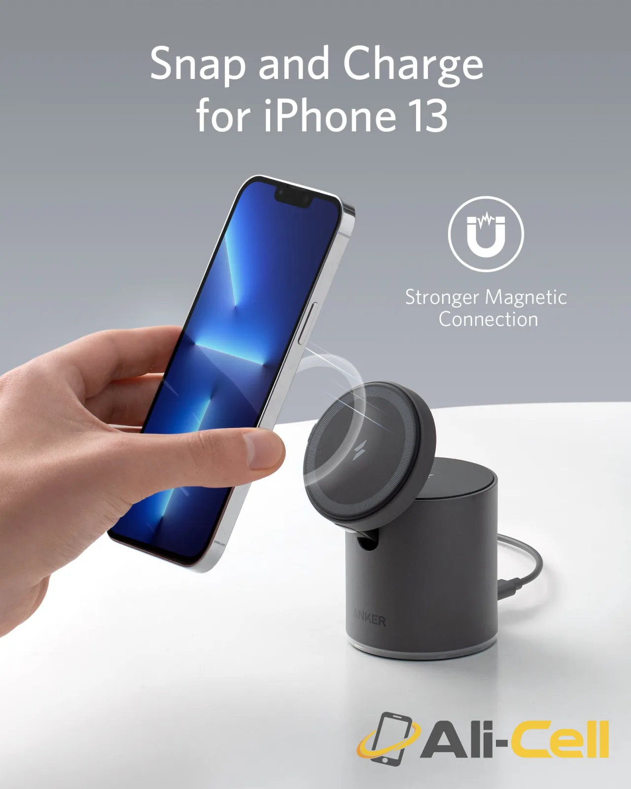 Anker 623 Magnetic Wireless Charger (MagGo) (Misty Blue) — 3