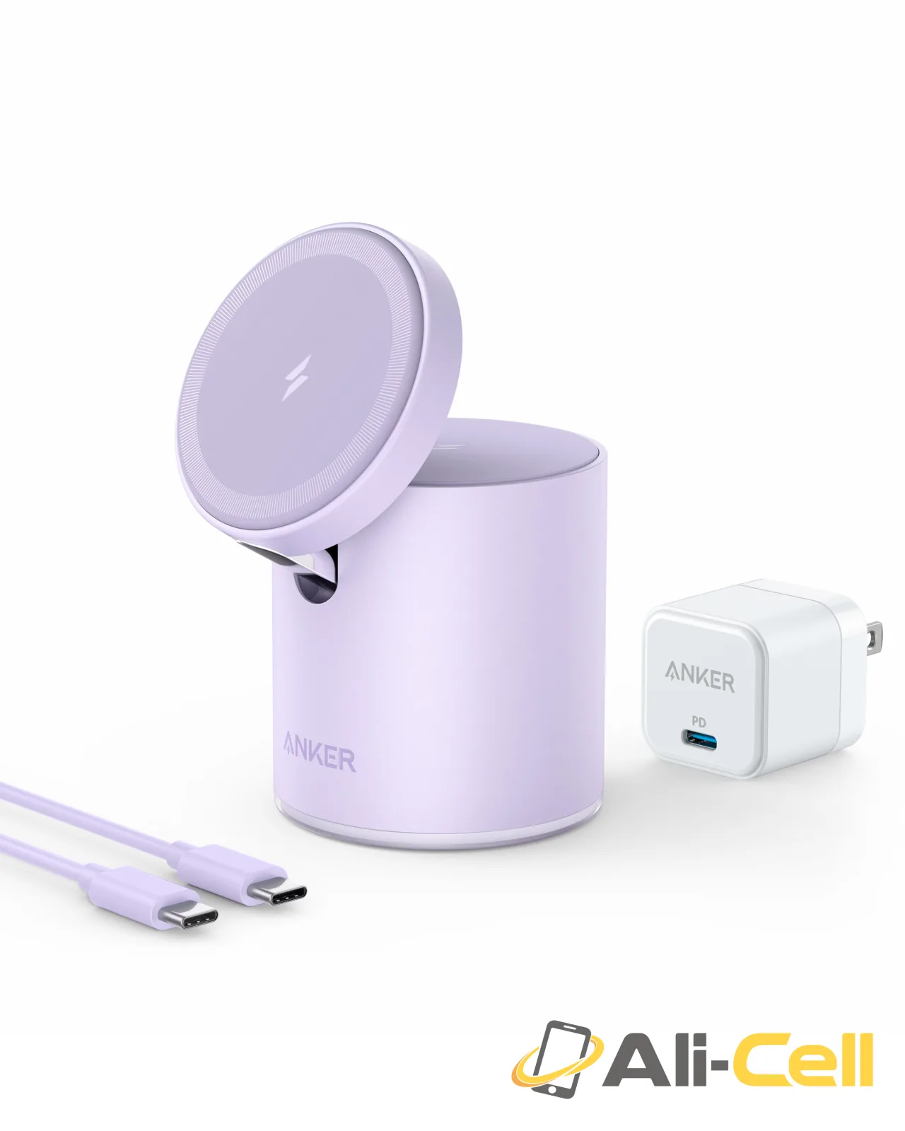 Anker 623 Magnetic Wireless Charger (MagGo) (Lilac Purple)