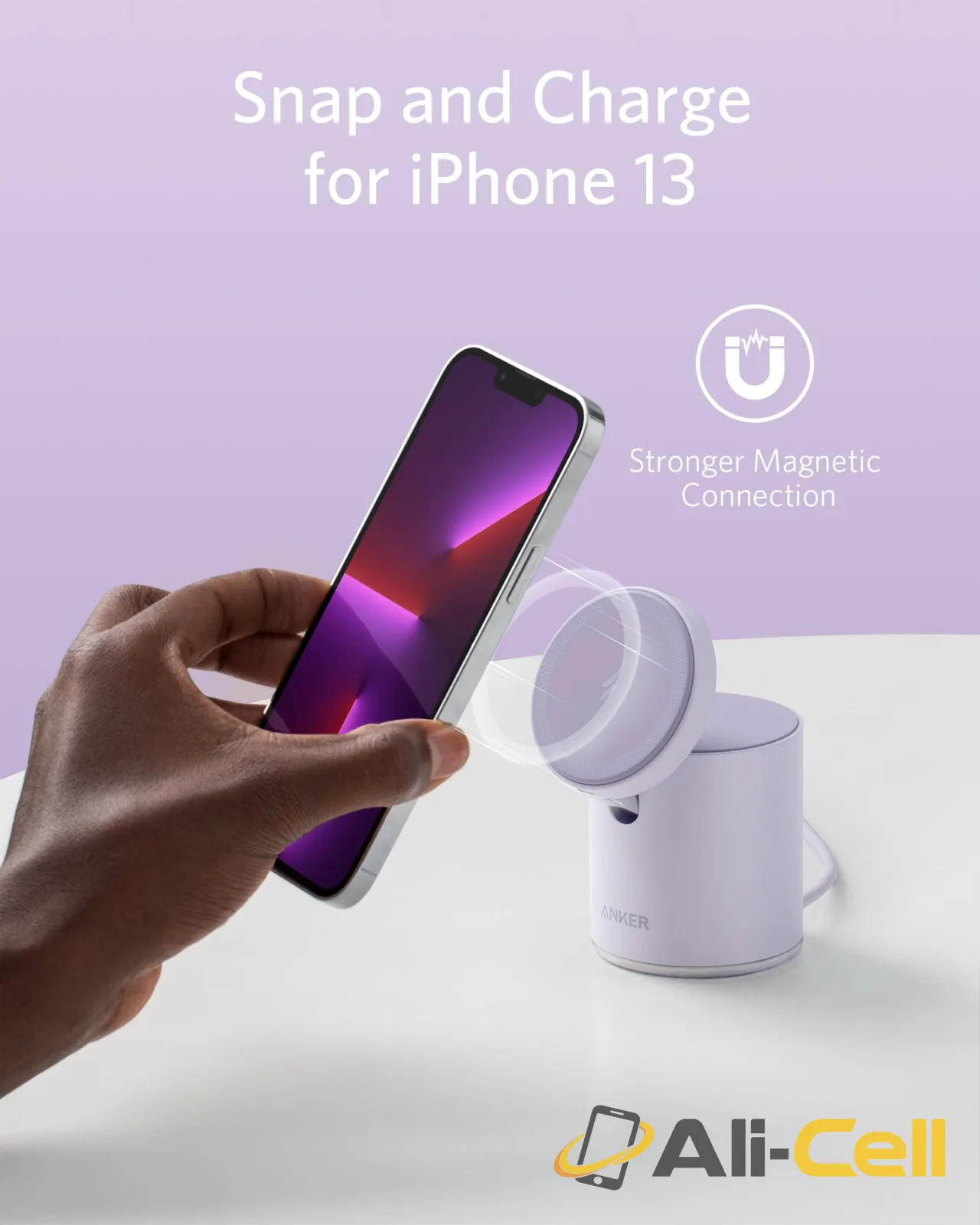 Anker 623 Magnetic Wireless Charger (MagGo) (Lilac Purple) — 8