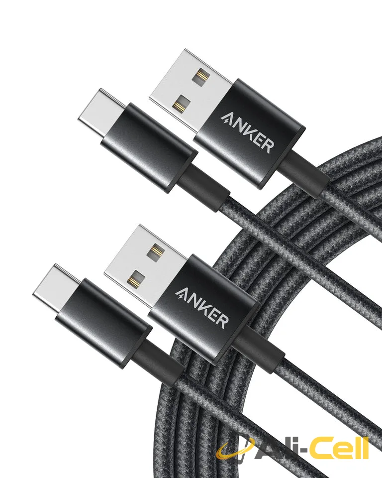 Premium Double-Braided Nylon USB-C to USB-A Cable (Red) — 2