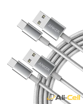 Premium Double-Braided Nylon USB-C to USB-A Cable (Red) — 4