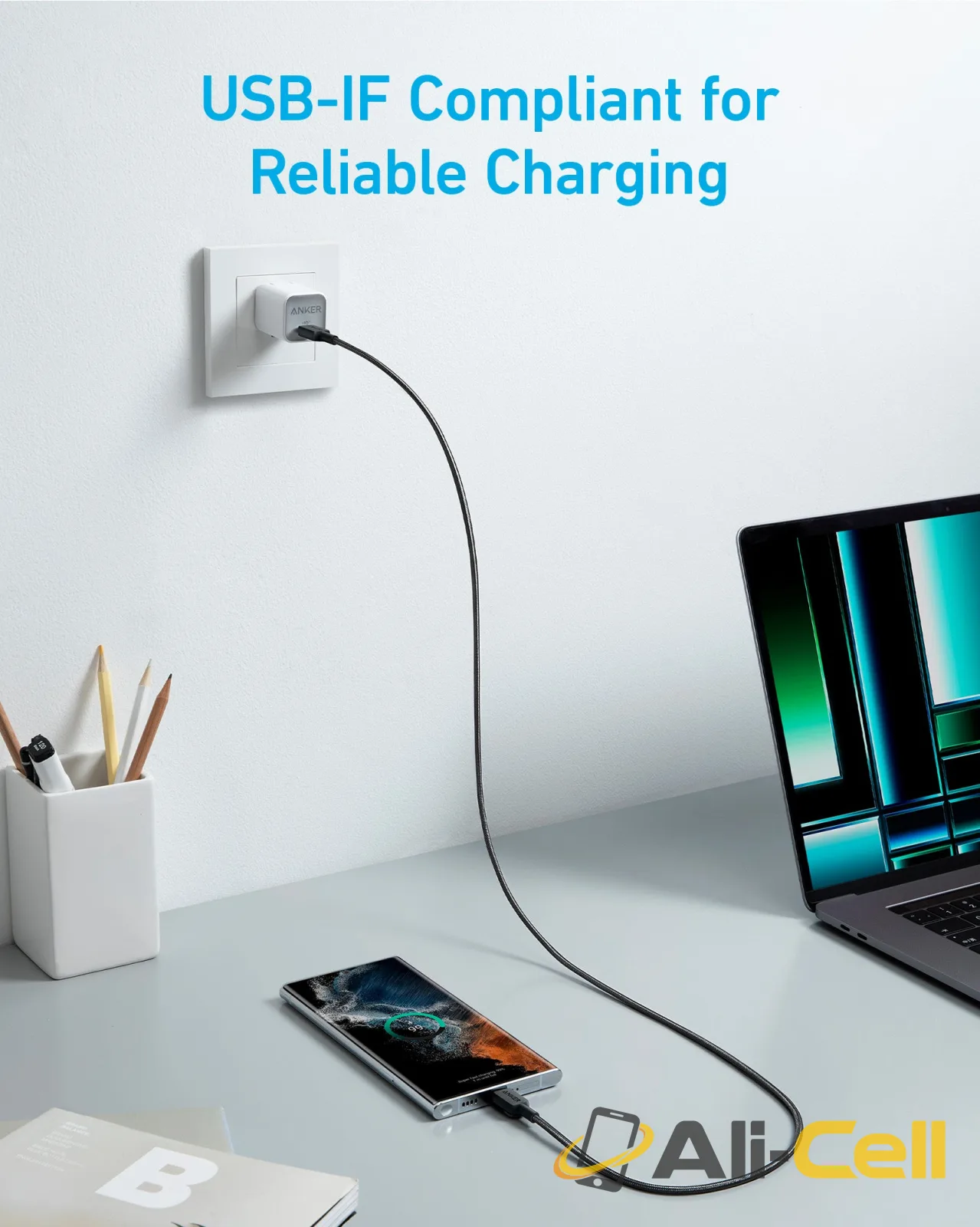 Anker 322 USB-C to USB-C Cable (91 cm / Black) — 3