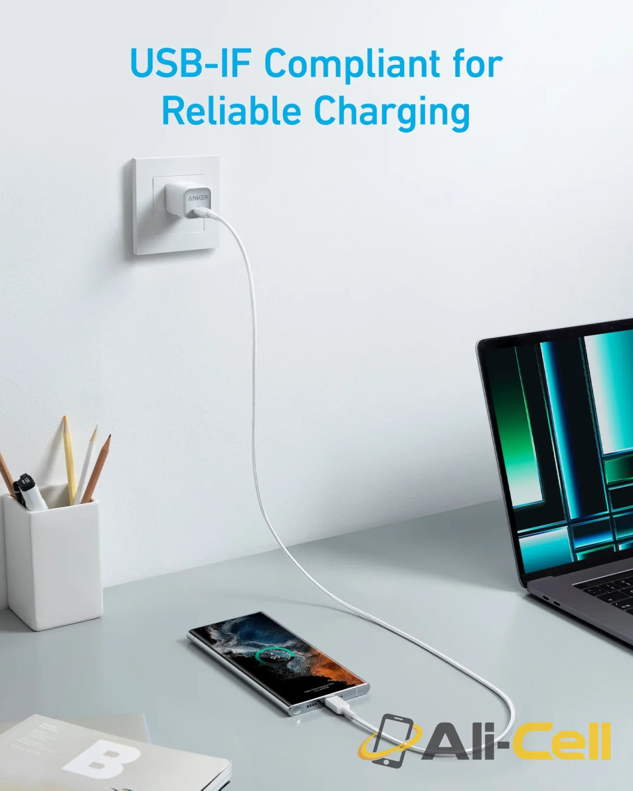 Anker 322 USB-C to USB-C Cable (182 cm / White) — 8