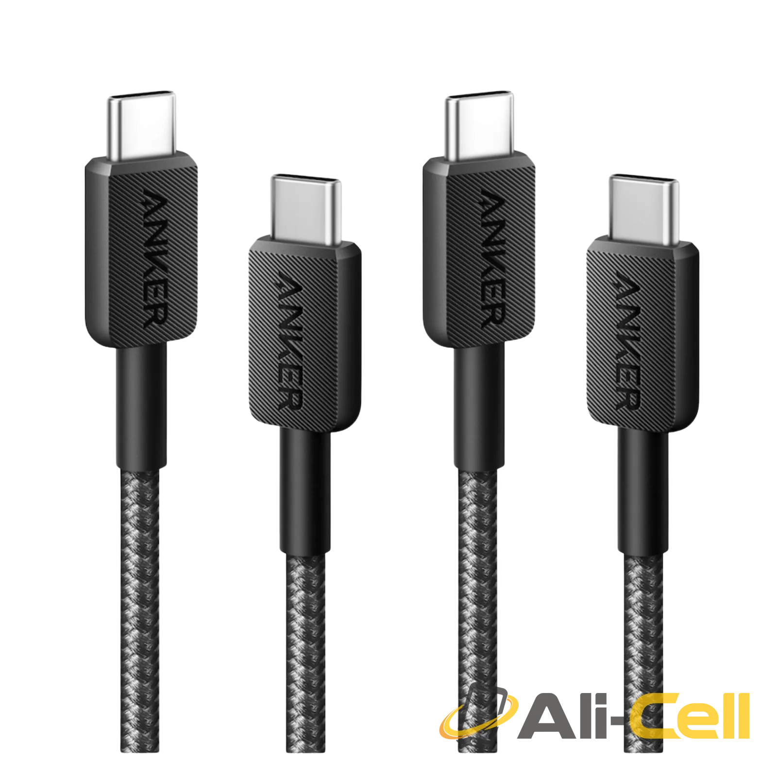 2 × Anker 322 USB-C to USB-C Cable (91 cm / White)