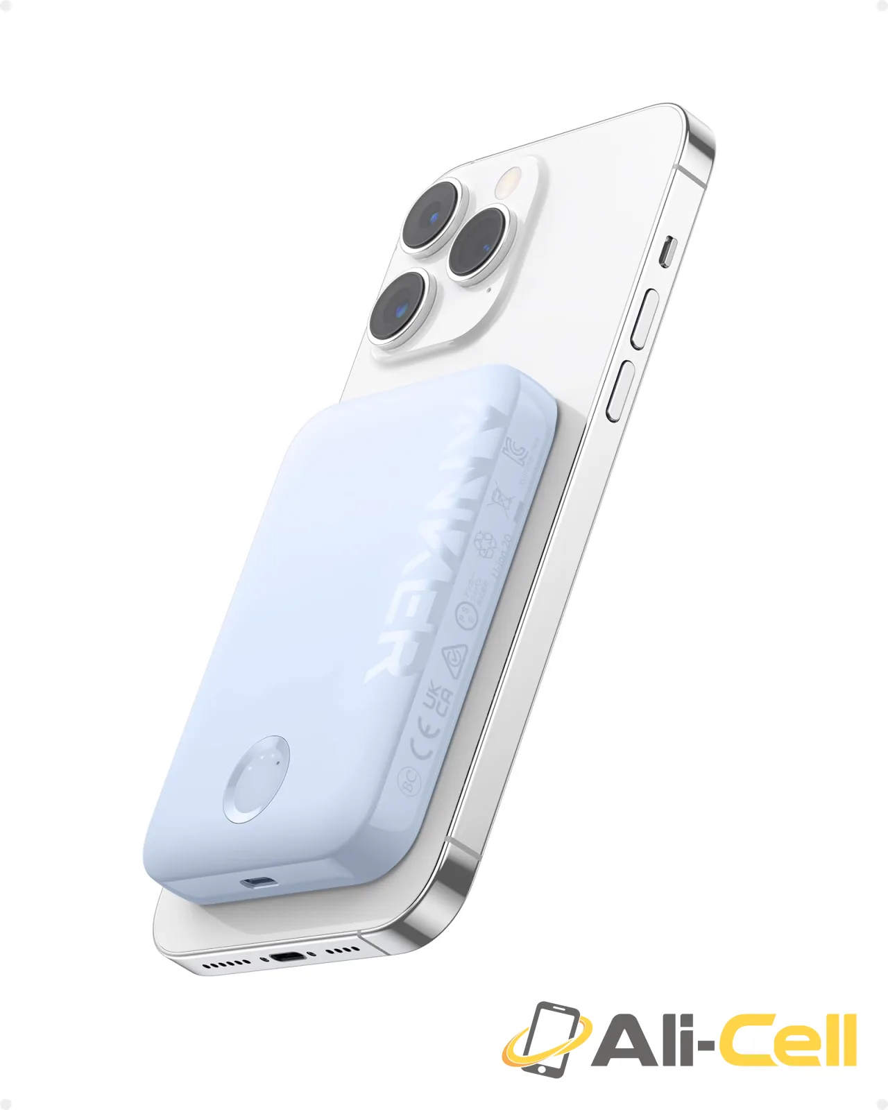 Anker for Magsafe Powerbank, 321 MagGo Battery (PowerCore Magnetic), 5,000mAh Magnetic Wireless Portable Charger (Ice Lake Blue)