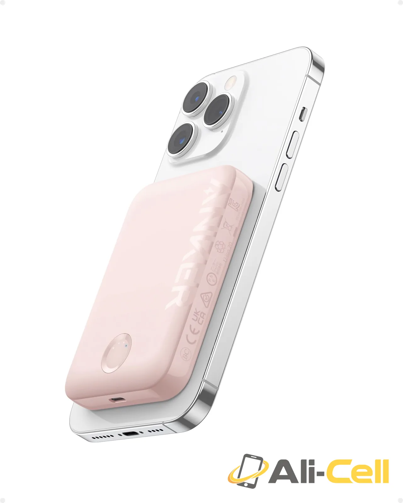 Anker for Magsafe Powerbank, 321 MagGo Battery (PowerCore Magnetic), 5,000mAh Magnetic Wireless Portable Charger (Lotus Pink)