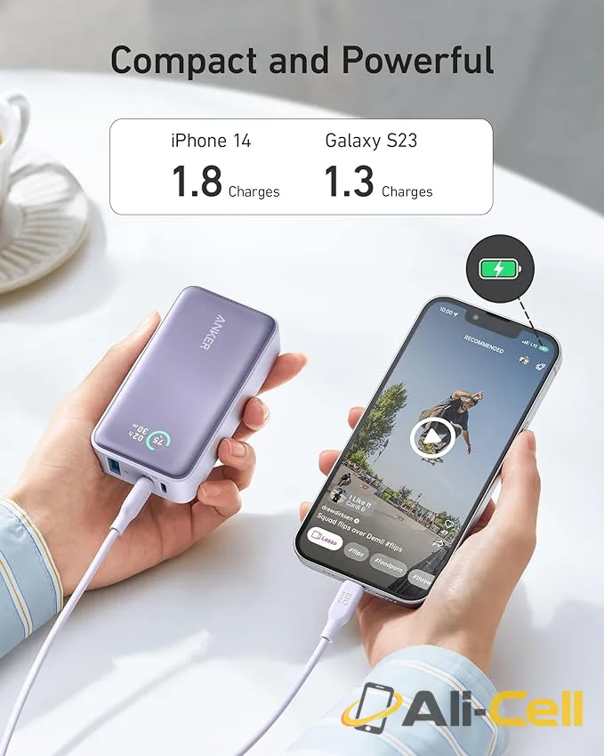 Anker 533 Power Bank(PowerCore 30W） (White) — 5