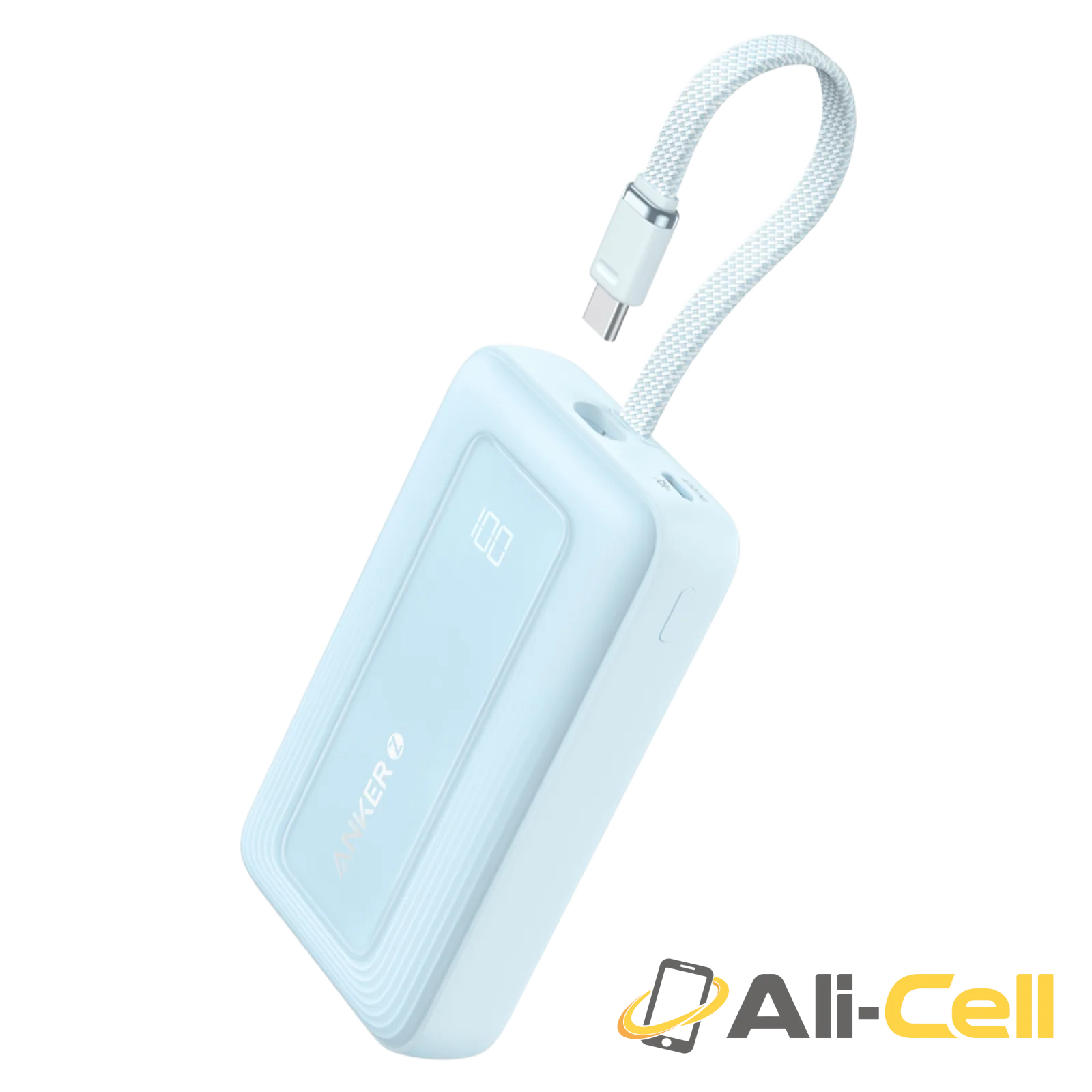 Anker Zolo Power Bank(20,000 mAh, Built-in USB-C Cable) (Blue)