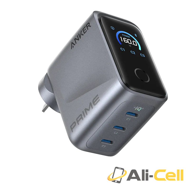 Anker Prime Charger (160W, 3 Ports, Smart Display)