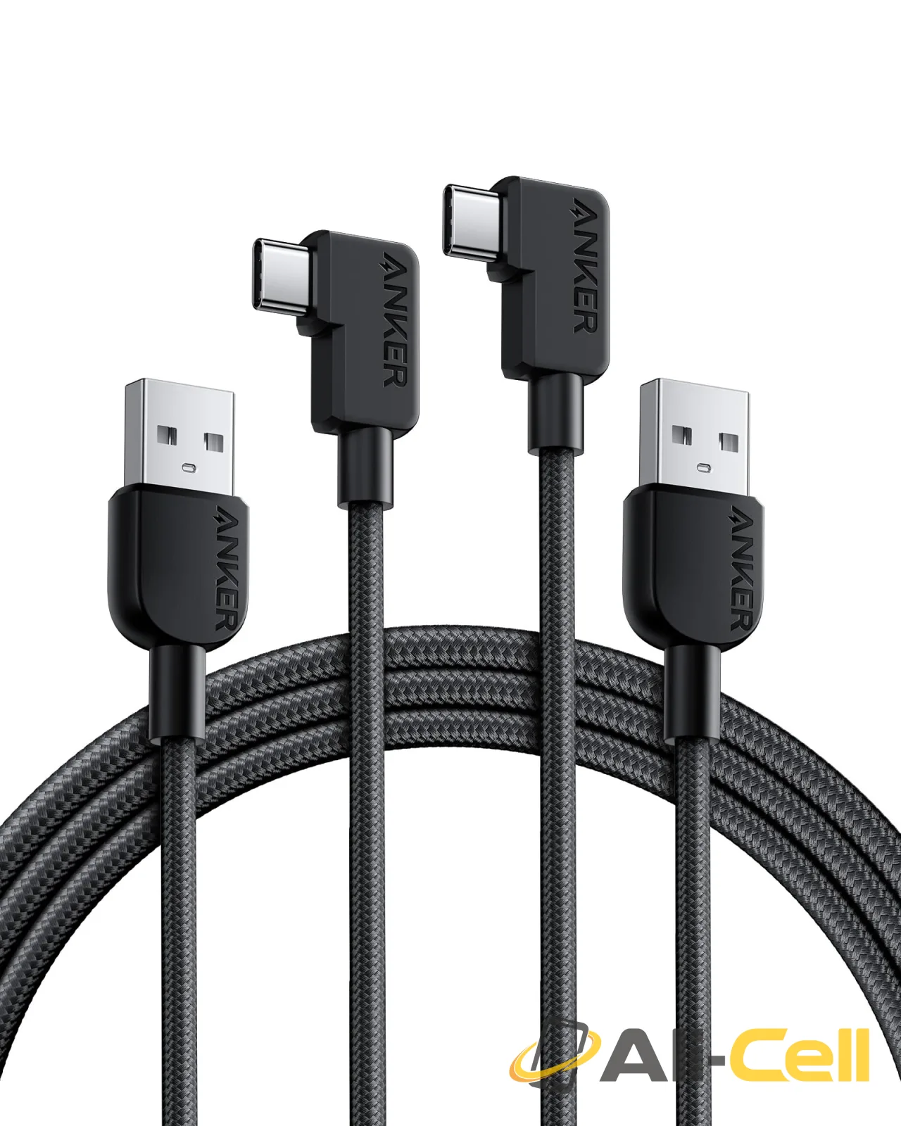 Anker USB-A to Right Angle USB-C Cable (2 Pack, 1.8m)