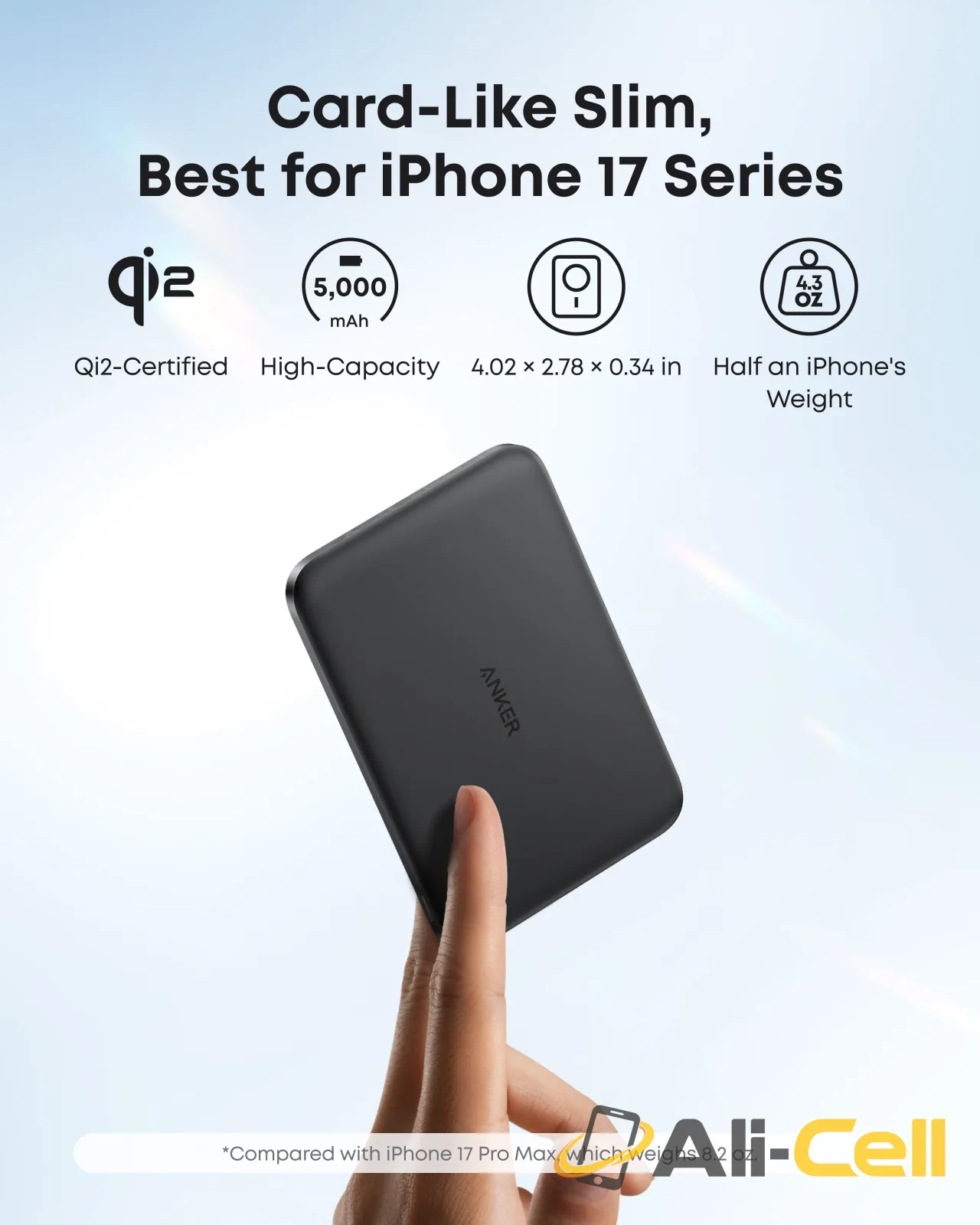 Anker MagGo Power Bank (5K, Ultra-Slim 122g, MagSafe) (Teal Oasis) — 4