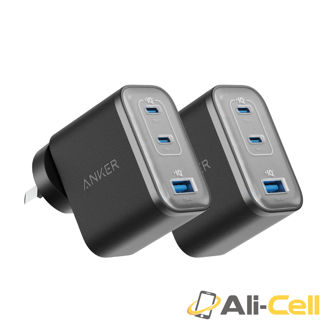 Anker Nano Charger (70W, 3 Ports) (Black Bundle)