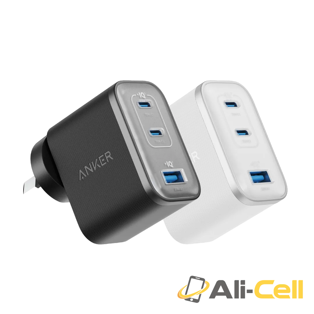 Anker Nano Charger (70W, 3 Ports) (Black+White Bundle)