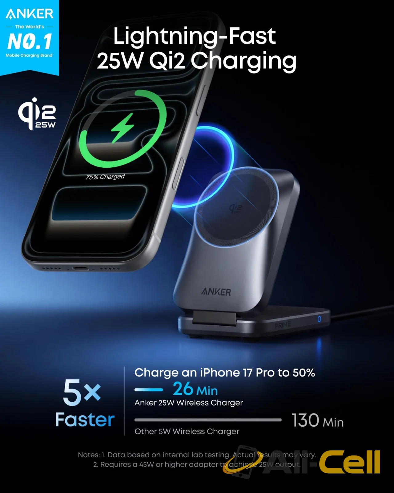 Anker Prime Wireless Charging Station (3-in-1, MagGo, AirCool, Foldable) — 3