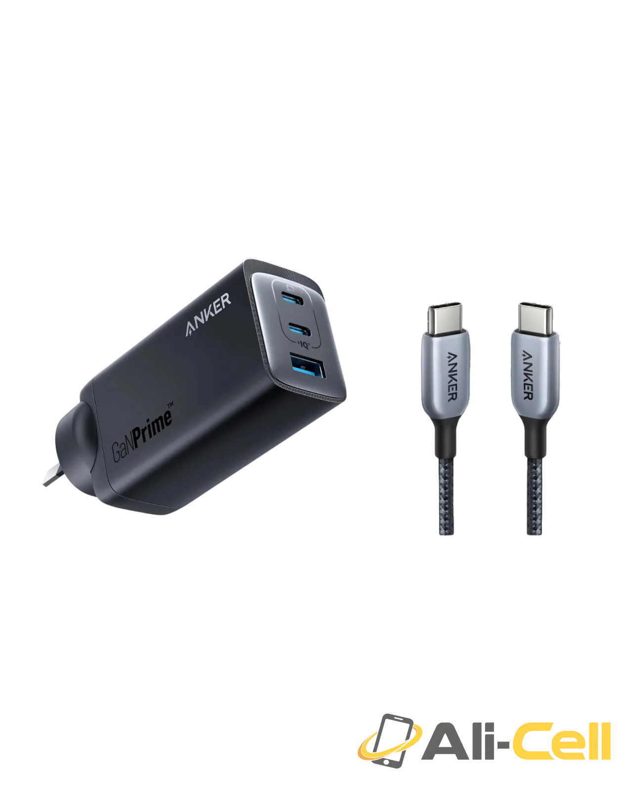 Anker 737 Prime Charger (GaN, 120W) and 3ft 765 USB-C to USB-C Cable (140W, Nylon)