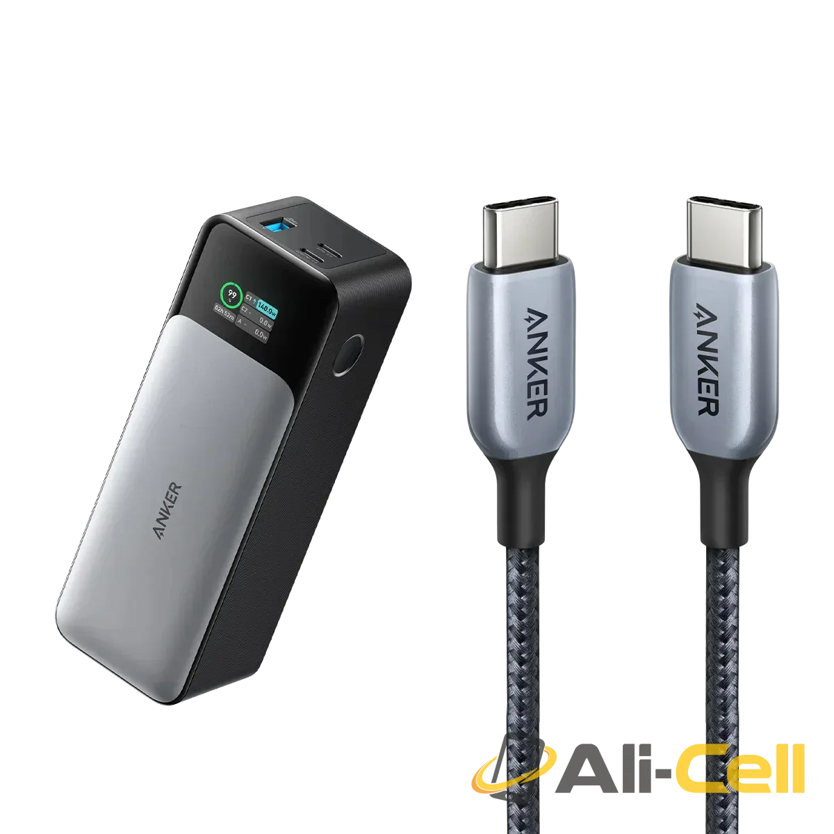 Anker 737 Power Bank (PowerCore 24K) and 6ft Anker 765 USB-C to USB-C Cable (140W Nylon)
