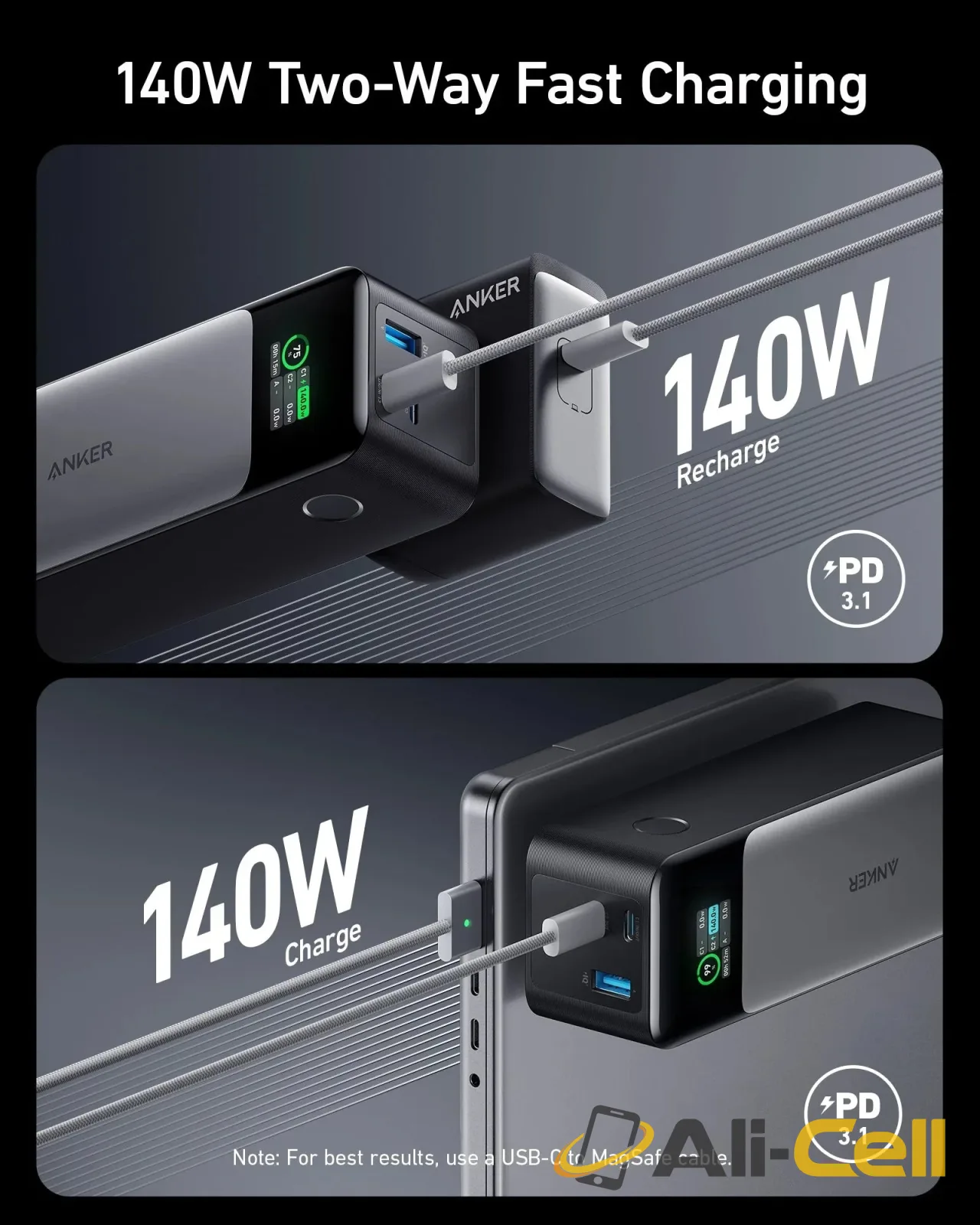 Anker 737 Power Bank (PowerCore 24K) and Anker 735 Charger (GaNPrime 65W) — 2