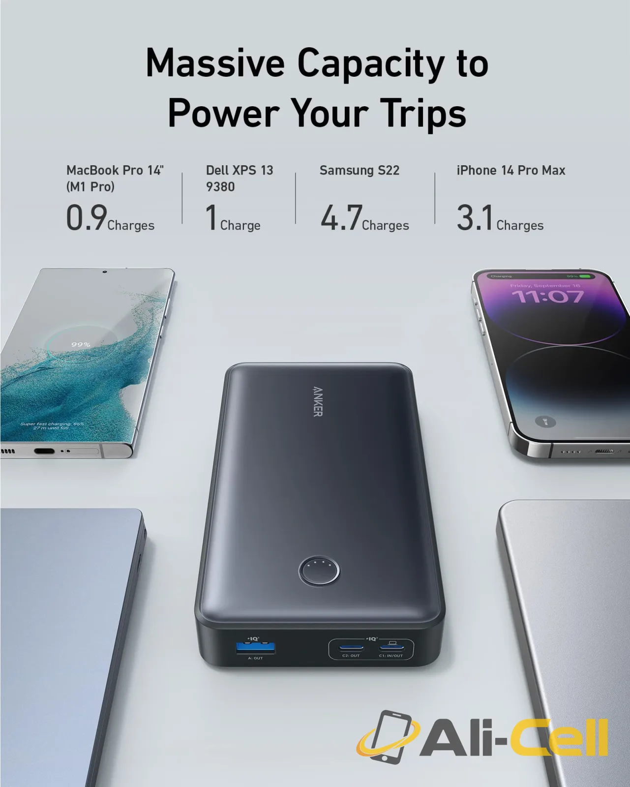 Anker 537 Power Bank (PowerCore 24K for Laptop) (White) — 6