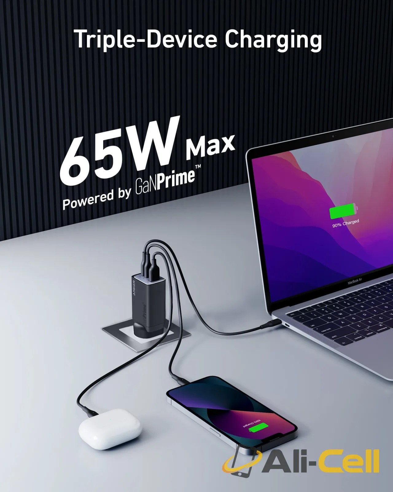 2x Anker 735 Charger (GaNPrime 65W) — 3