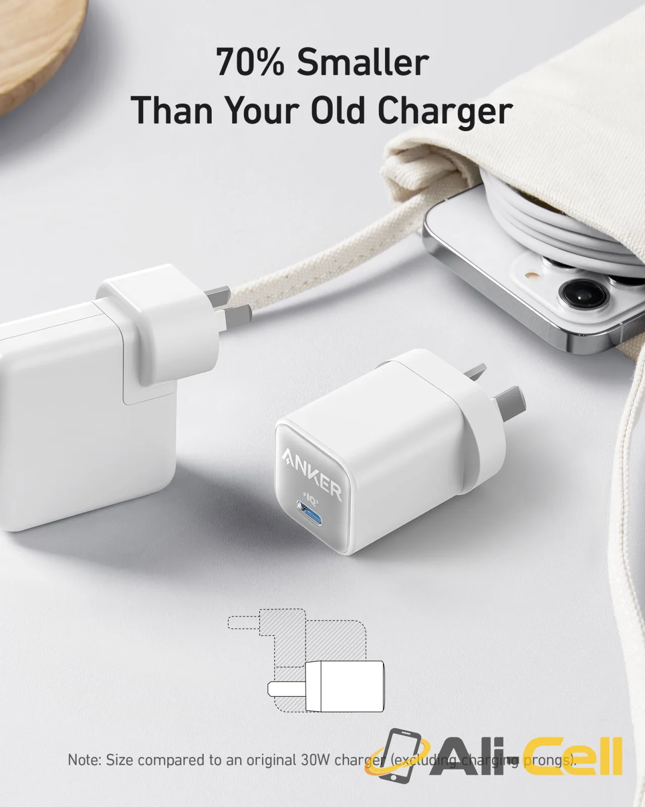 Anker 511 Charger (Nano 3, 30W) and Anker 322 USB-C to USB-C Cable — 2