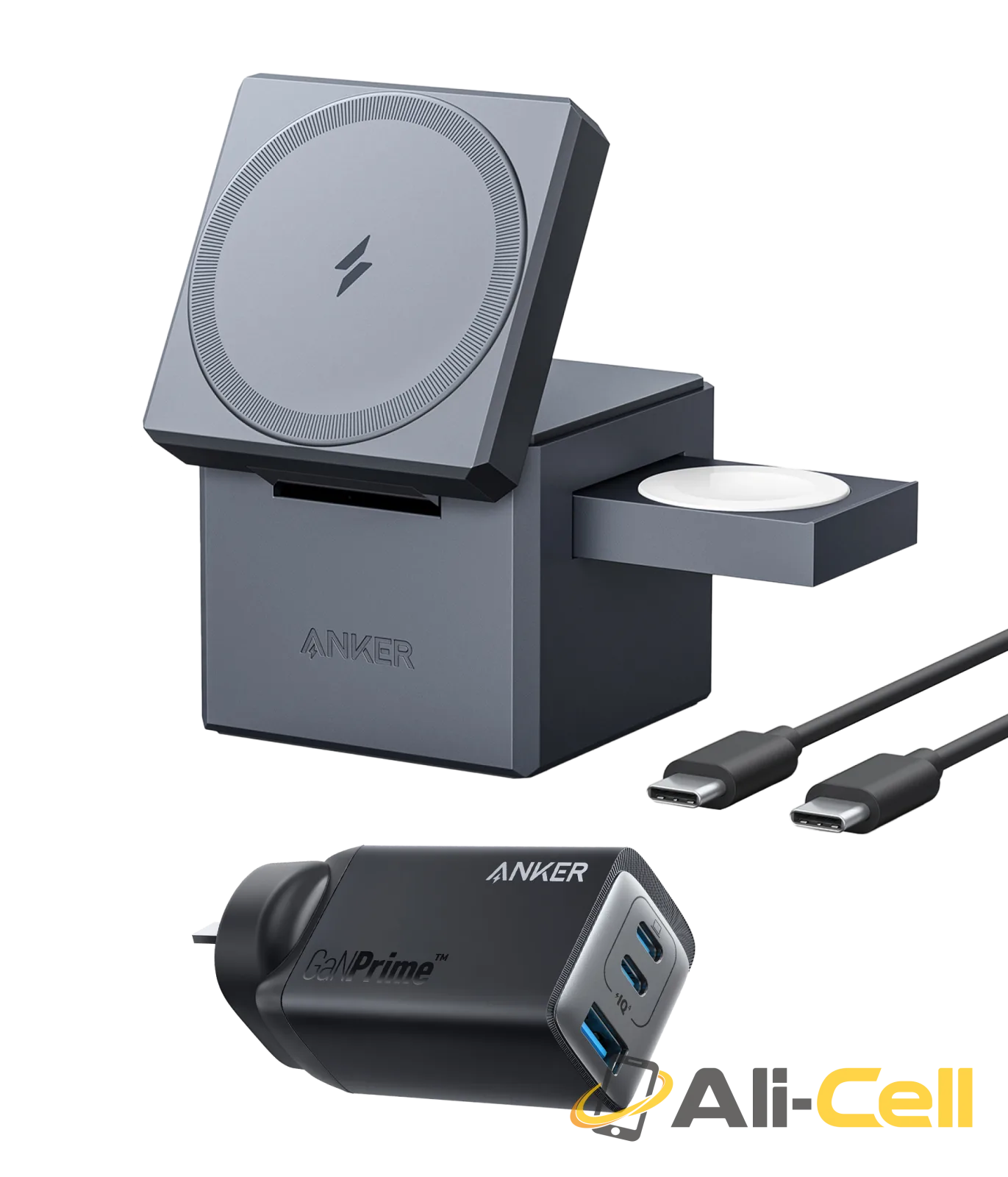 Anker 3-in-1 Cube with MagSafe and Anker 735 Charger (GaNPrime 65W)