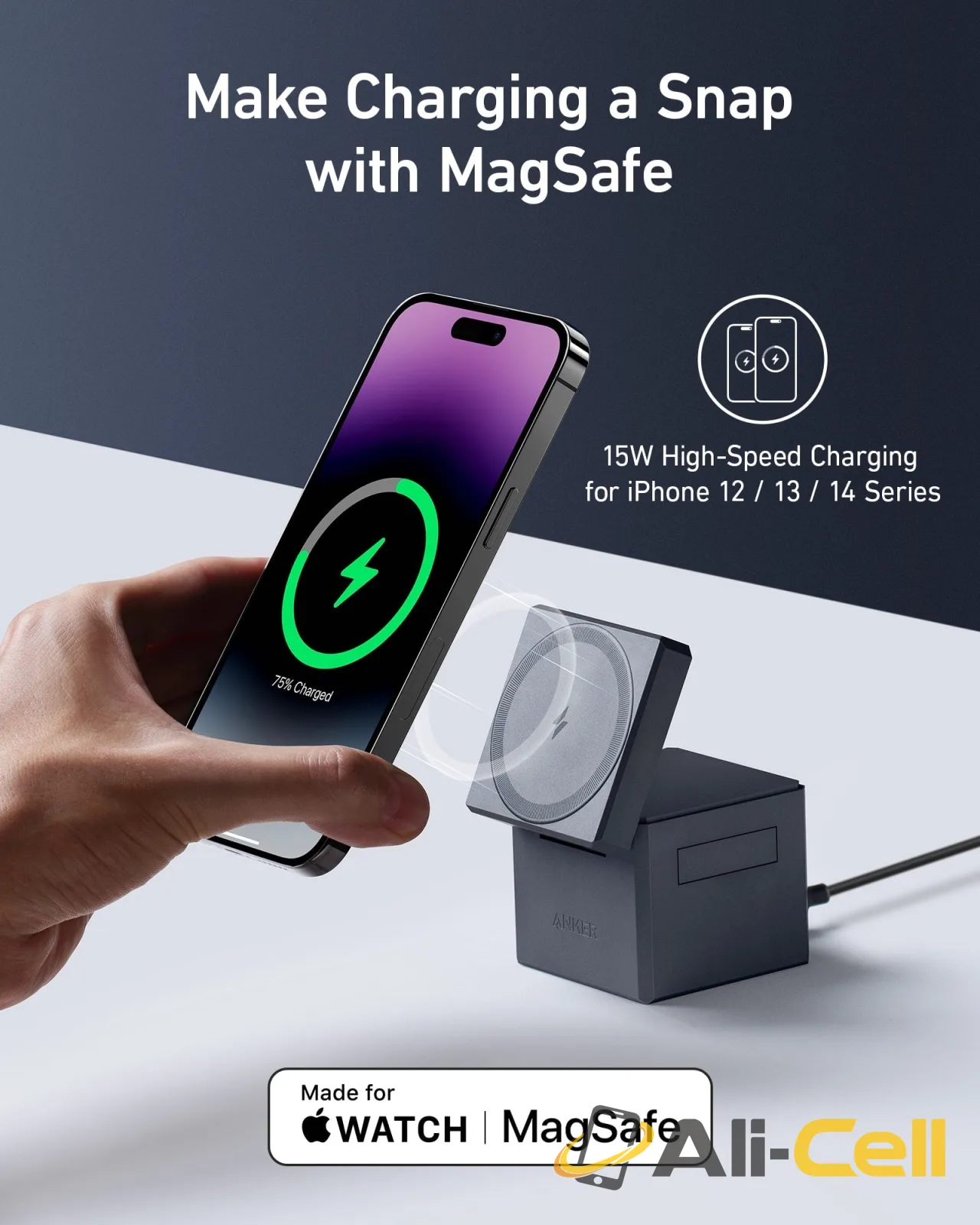 Anker 3-in-1 Cube with MagSafe and Anker 735 Charger (GaNPrime 65W) — 5