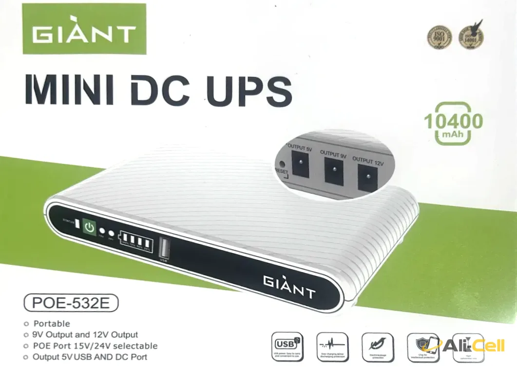 Mini DC UPS 10400 mAh — 2
