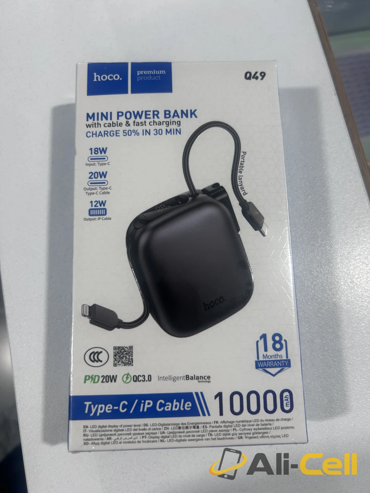 Mini Power Bank 10000 mAh with USB-C and iPhone cable & fast charging — 2