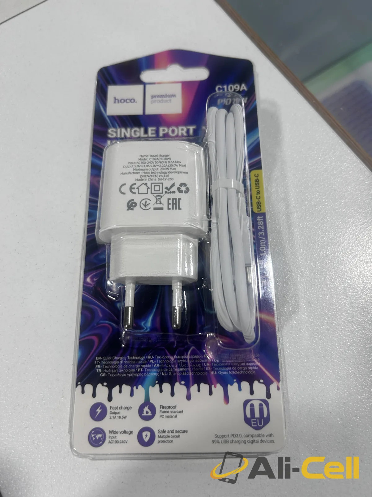 Single Port PD20W USB-C to USB-C Charger and Cable — 2