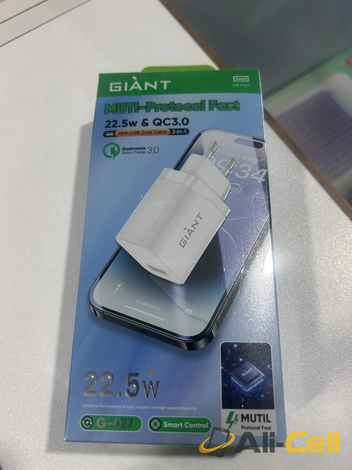 Mutil-Protocol Fast Charger Adapter 22.5W & QC3.0 with 1m USB Data Cable for iPhone Lightning — 2