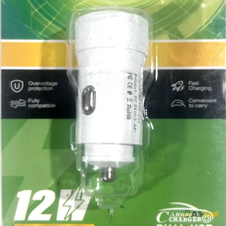 12W Smart Chip Car Charger Cigarette Charger Dual USB