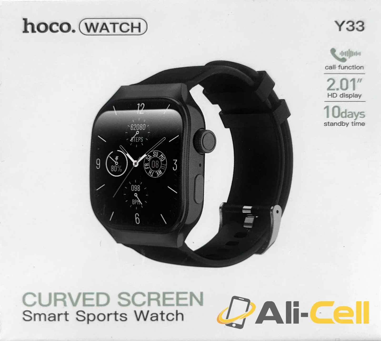 Curved Screen Smart Sports Watch 2.01" HD Display