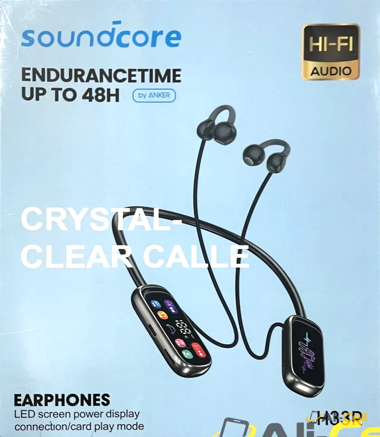 SoundCore Crystal-Clear Calle Earphones LED Screen power display — 4
