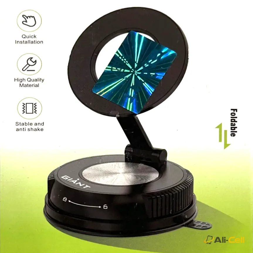 Foldable Magnetic Bracket Vacuum Suction Phone Holder